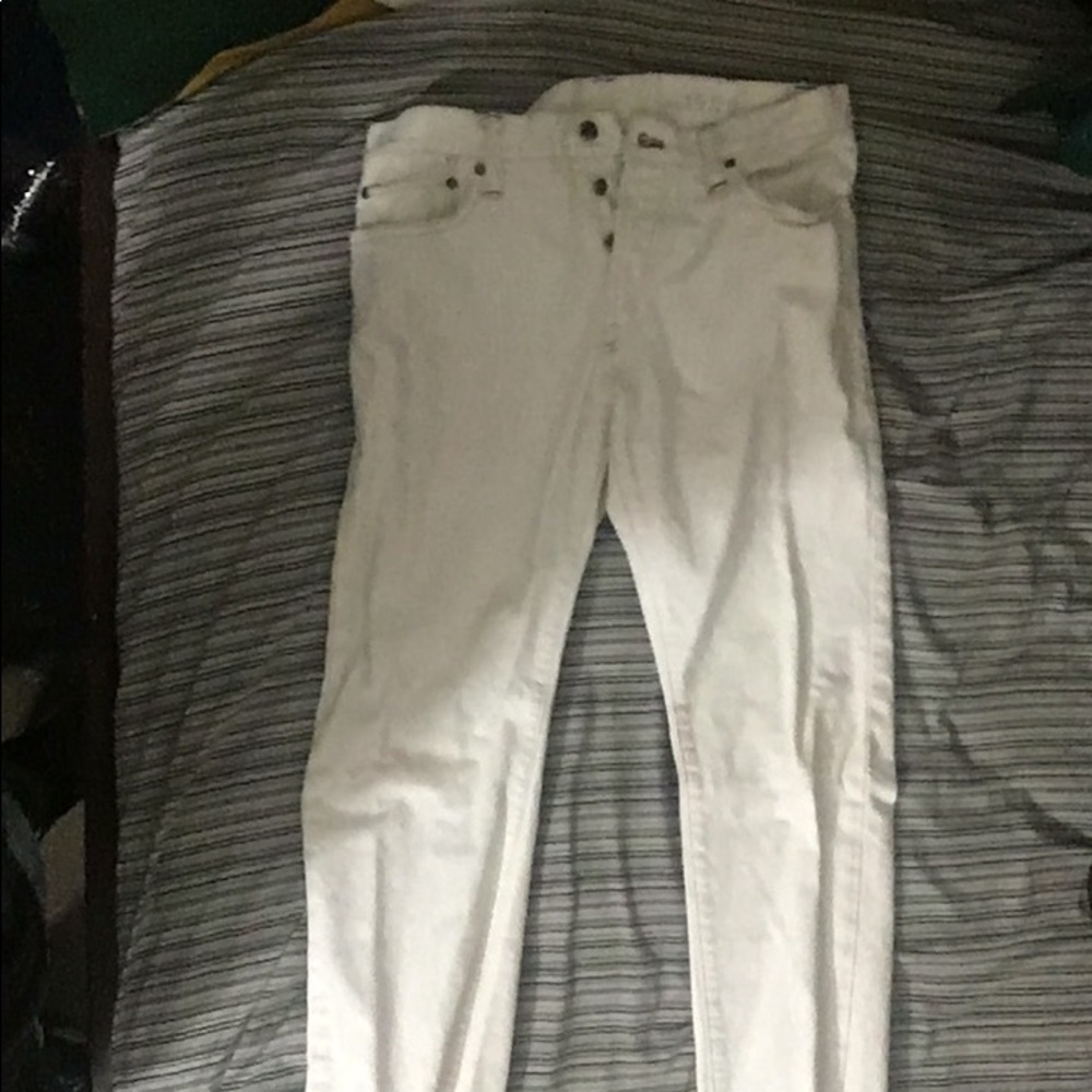 gap brand solid white jeans